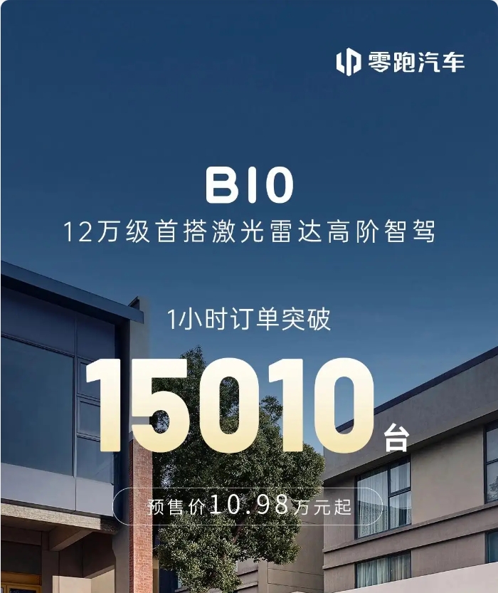 預(yù)售價(jià)10.98萬元起！零跑 B10開啟預(yù)售